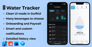 iOS 17 Swift Hydration Tracker App | Water Intake App with Subscriptions