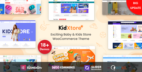KidXtore - Kids Clothing and Toys Store Elementor WooCommerce WordPress Theme