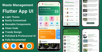 AI-Powered Waste Management Flutter App Template | Garbage Collection | Recycling Tracker UI Kit