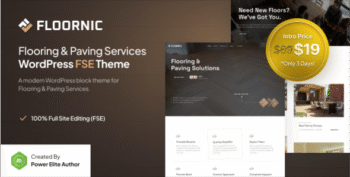Floornic – Flooring and Paving Services FSE WordPress Theme