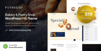 Panbread – Fresh Bakery & Pastry FSE WordPress Theme