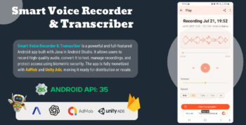 Smart Voice Recorder & Transcriber - Android App (Java)