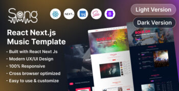 Song – React Next.js Music Template