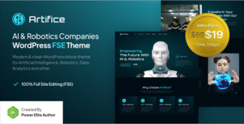 Artifice – AI & Robotics Company FSE WordPress Theme
