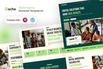 Echo - Digital Marketing Agency Elementor Pro Template Kit