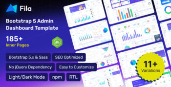 Fila - Multipurpose Bootstrap 5 Admin Dashboard Template