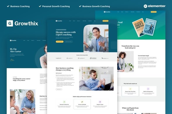 Growthix - Business Coach Elementor Pro Template Kit