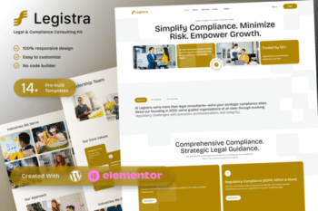 Legistra – Legal & Compliance Consulting Elementor Template Kit