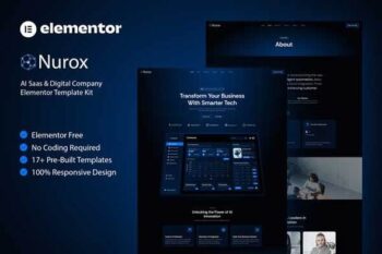 Nurox - AI Saas & Digital Company Elementor Template Kit