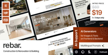 Rebar - Construction & Renovation & Building WordPress Theme
