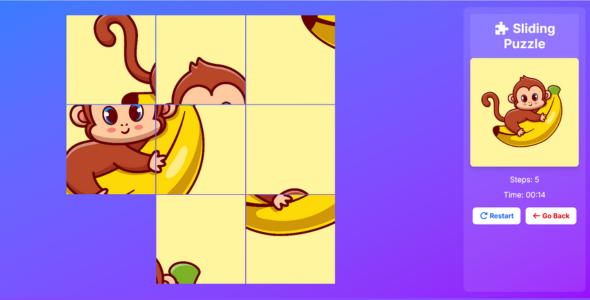 Sliding Puzzle - HTML5 Game for kids