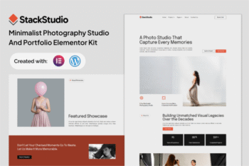 StackStudio - A Minimalist Photography Studio & Portfolio Elementor Kit