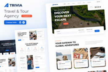 Trivia - Travel and Tour Agency Elementor Template Kit