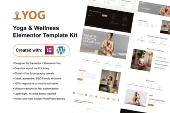 YOG – Yoga & Wellness Elementor Pro Template Kit