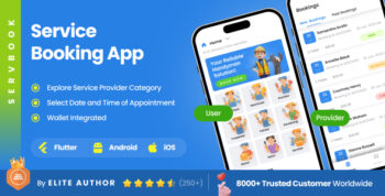 4 App Template | Home Service Booking App | Professional Services Booking | Flutter | ServeBook