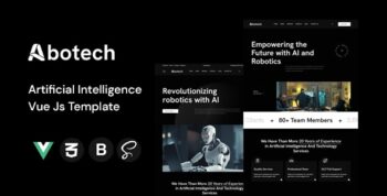 Abotech | Artificial Intelligence & Robotics Vue Js Template