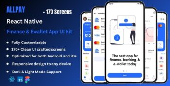AllPay - Finance, Banking, & E-Wallet React Native CLI Ui Kit