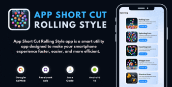 App Short Cut Rolling Style with AdMob Facebook Ads Android