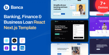 Banca – Banking, Finance & Business Loan React Next.js Template