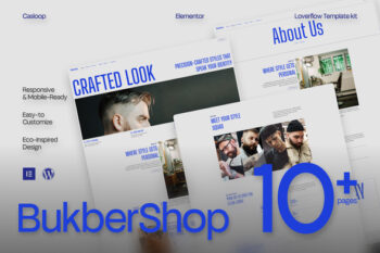 Bukber - Clean Modern Salon & Barbershop Elementor Template Kit