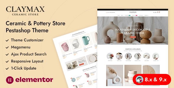 Claymax - Ceramic & Pottery Store Prestashop Responsive Theme