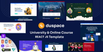 Eduspace – Online Course, Education, University React JS Template