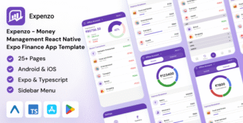 Expenzo - Money Management React Native Expo Finance App Template