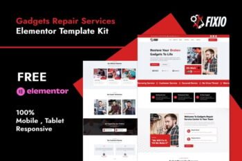 Fixio -  Gadgets & Electronics Repair Services Elementor Template Kit