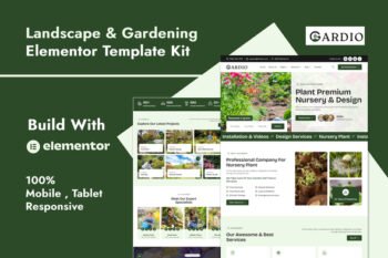 Gardio - Nursery & Gardening Elementor Template Kit