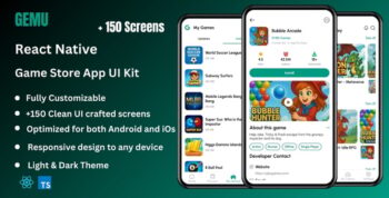 Gemu - Game Store React Native CLI App Ui Kit