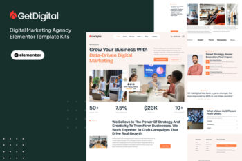 GetDigital - Digital Marketing Agency Elementor Pro Template Kit