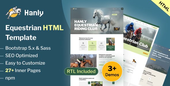 Hanly – Equestrian Club & Horse Riding Training HTML Template