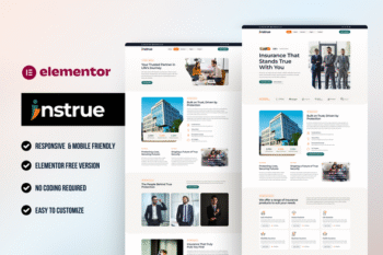 Instrue - Insurance Agency Elementor Template Kit
