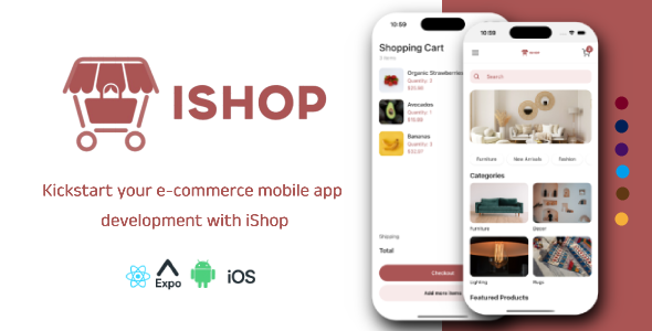 Ishop – Modern Expo Ecommerce App Template (React Native UI Kit)