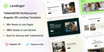 Landinger - Tailwind CSS Multipurpose Angular Landing Page Template