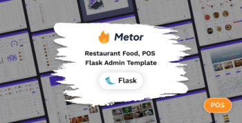 Metor - Flask 3 Restaurant Food Admin Dashboard Template