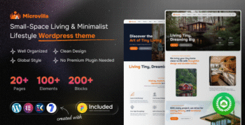 MicroVilla - Tiny House Living Lifestyle WordPress Theme