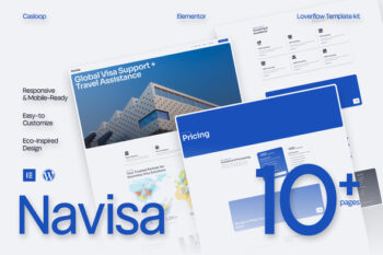 Navisa - Clean Modern Visa Agency Elementor Template Kit