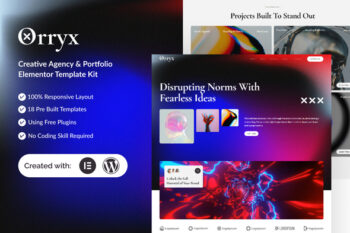 Orryx - Creative Agency & Portfolio Elemntor Template Kit