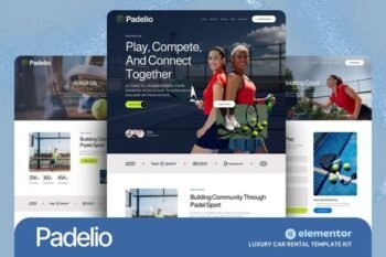 Padelio - Padel Club & Court Rental Elementor Template Kit