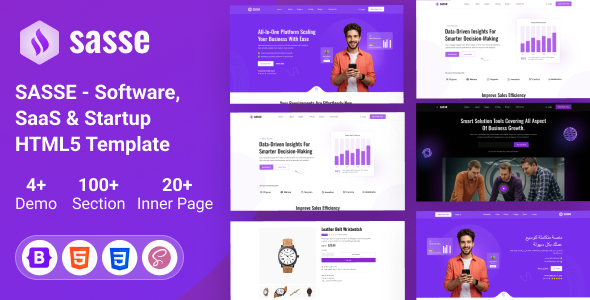 Sasse – Software, Saas & Startup HTML5 Template