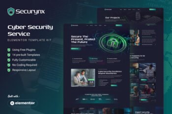 Securynx - Cyber Security Services Elementor Template Kit