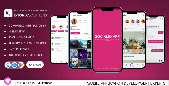 SOCIALIO— Instagram Clone Flutter UI Kit - Thememarts