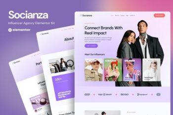 Socianza - Influencer Agency Elementor Template Kit