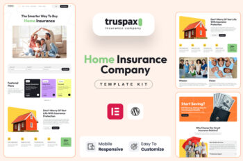 Truspax - Insurance Agency Elementor Template Kit