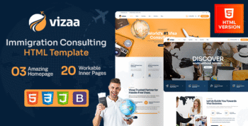 Vizaa - Immigration Consulting HTML Template