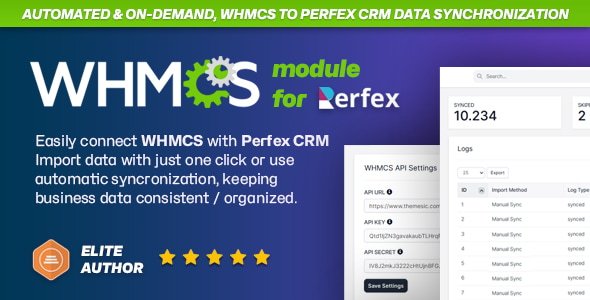 WHMCS Connector module for Perfex CRM - Integrate & synchronize data
