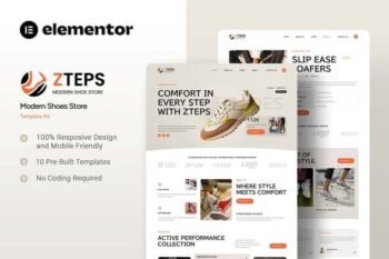 Zteps - Modern Shoes Store Elementor Template Kit