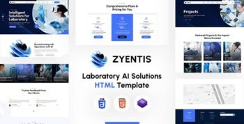 Zyentis - Laboratory AI Solutions HTML Template