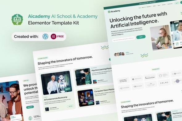 Aicademy - AI School & Academy Elementor Template Kit